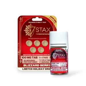 7 Stax 7 Hydroxymitragynine Tablets Blizzard Berry 100mg Per Tablet