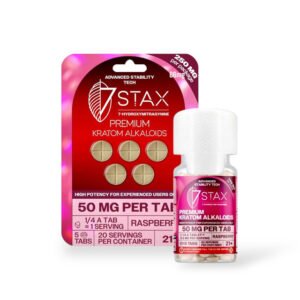 7 Stax 7 Hydroxymitragynine Tablets Raspberry 50mg Per Tablet