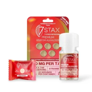 7 Stax 7 Hydroxymitragynine Tablets Strawberry 50mg Per Tablet